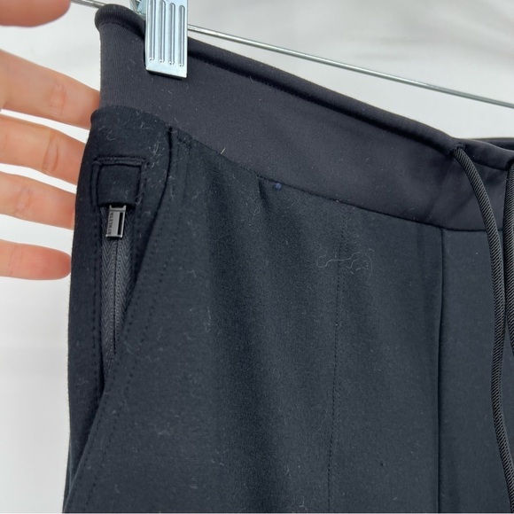 Athleta Black Hermosa Flare Leg Pants Size Small Athleisure Slit Hem - Picture 5 of 9